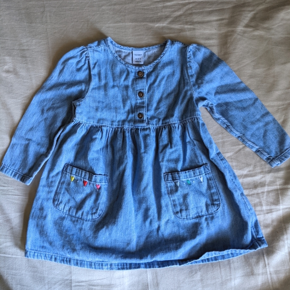 Old Navy long sleeve dress 18-24 months never worn